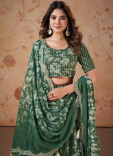 Delicate Looking Lehenga Choli in Mehendi Green Colour